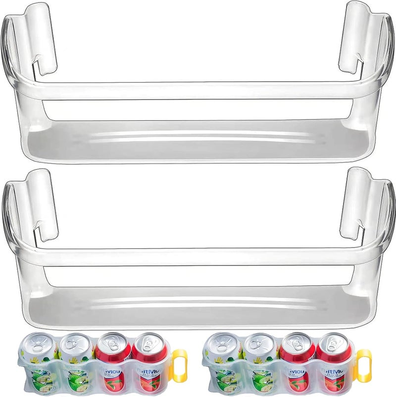 LFORBB UPGRADE 240323002 Refrigerator Door Shelf Bin Replacement Part, Compatible with Frigidaire FGHS2631PF4A, FGHS2655PF5A, FGHS2655PF4, DGUS2645LF6A,FGUS2642LF2 Bottom Shelf with 2 Soda Can Organizer - Image 1